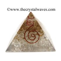 Crystal Quartz Chips Orgone Pyramids With Copper Wrrapped Crystal Point
