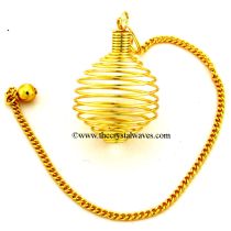 Golden Spiral Cage Metal Pendulum 