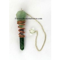 Green Aventurine 3 Piece Copper Wrapped Pendulum