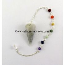 Iolite Faceted Pendulum With Chakra Chain