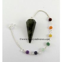 Labradorite Faceted Pendulum With Chakra Chain