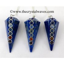 Lapis Lazuli  Faceted Chakra Pendulum          