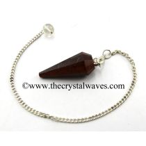 Red Tiger Eye Agate 12 Facets Pendulum