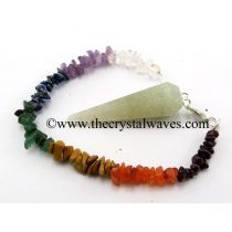 Prasiolite Faceted Pendulum With Chakra Chips Chain
