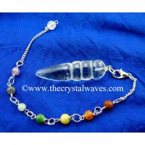 Crystal Quartz Egyptian Style Pendulum With Chakra Chain