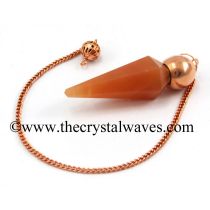 Red Aventurine Faceted Copper Modular Pendulum