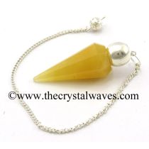 Yellow Aventurine Faceted Silver Modular Pendulum