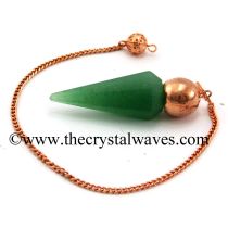 Green Aventurine Faceted Copper Modular Pendulum