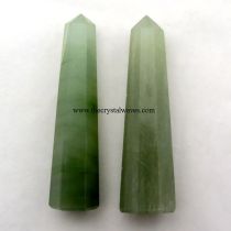 Green Aventurine (Light) 2&quot; to 3&quot; Pencil 6 to 8 Facets