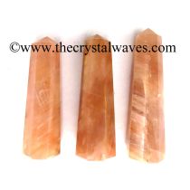 Peach Moonstone 2&quot; to 3&quot; Pencil 6 to 8 Facets
