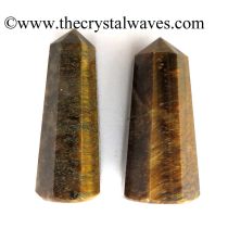Tiger Eye Agate 2&quot; to 3&quot; Pencil 6 to 8 Facets