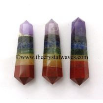 7 Chakra Bonded 1 - 1.50&quot; Double Terminated Pencil