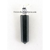 Black Agate Capped Pencil Pendant