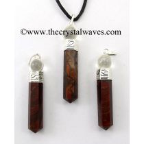 Red Tiger Eye Agate 2 Piece Pencil Pendant