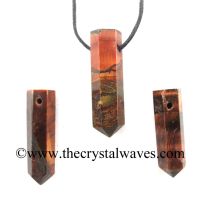 Red Tiger Eye Agate Pencil Pendant