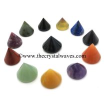 Mix Assorted Gemstones Conical Pyramid