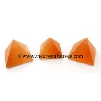 Orange Selenite less than 15mm pyramid