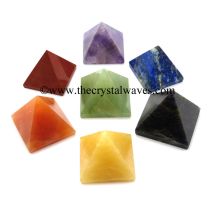  Chakra Crystal pyramid Set