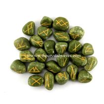 Grass Jasper Tumbled Rune Sets