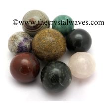 Mix Assorted gemstone 25 - 40 mm Ball / Sphere