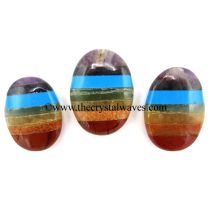 7 Chakra Bonded Oval Cabochon With Turquoise