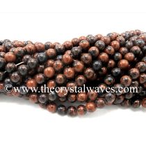 Mahogany Obsidian Round Beads