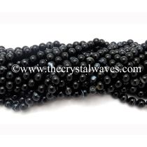 Black Banded Sulemani Agate 6 mm Round Beads