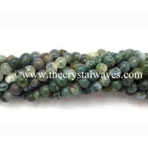 Moss Agate 8 mm Round Beads