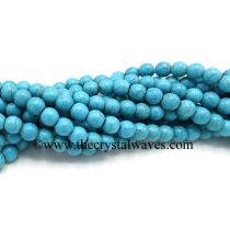  Turquoise Manmade Round Beads