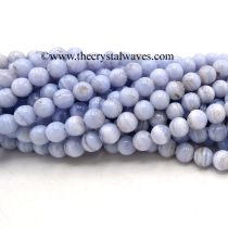Blue Lace Agate 8 mm Round Beads