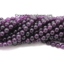 Amethyst Color Dyed Quartz 8 mm Round Beads
