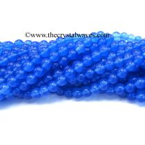 Blue Light Dyed Quartz 8 mm Round Beads
