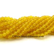 Yellow Dyed Quartz 8 mm Round Beads
