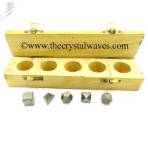 Pyrite 5 Pc Geometry Set With Wooden Box