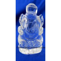  Crystal Quartz Hand Carved  Ganesha Good Quality 20 To 30 Grms
