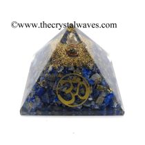 Lapis Lazuli Chips Orgone Pyramid With Om Symbol