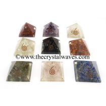 Mix Assorted Gemstone Chips Orgone Small Baby Pyramids