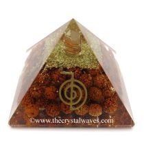 Rudraksha Beads Orgone Pyramid With Cho Ku Rei Symbol