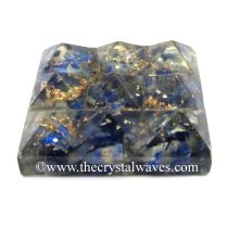 Lapis Lazuli Chips Orgone Lemurian 9 Pyramid Power Plate