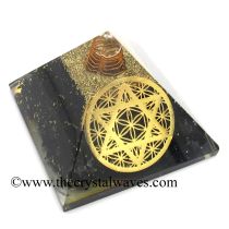 Shungite Chips Orgone Pyramid With Star Of David & Flower Of Life Symbol