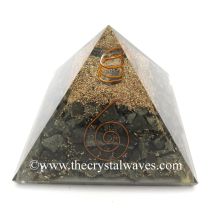 Pyrite Chips Orgone Pyramids With Copper Wrapped Crystal Point