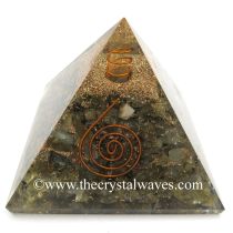 Labradorite Good Quality Chips Orgone Pyramids With Copper Wrapped Crystal Point