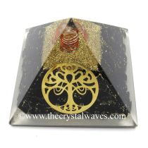 Shungite Chips Orgone Pyramid With Vintage Tree Of Life Symbol