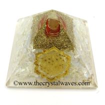 Opalite Chips Orgone Pyramid With Lotus Flower Of Life Symbol