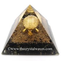 Shungite Chips Orgone Pyramid With Fengshui / Vastu Tortoise