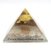 Glow In Dark Selenite Chips Orgone Pyramid With Fengshui / Vastu Tortoise