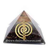 Glow In Dark GID Garnet Chips Orgone Pyramid With Chakra Cho Ku Rei