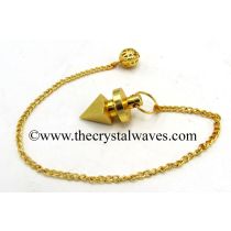 Metal Dowsing Pendulum Golden Style 10