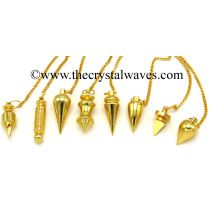 Mix Assorted Shape Metal Dowsing Pendulum Golden