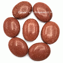 Red GoldStone Pillow Shapes / Palmstones